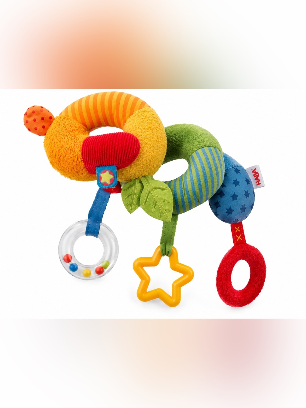 HABA Colorful Spiral Activity Ring - Green, Yellow, Blue, Red